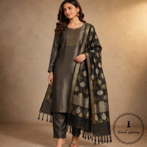 Elegant Tissue Silk Top Featuring Intricate Neck Work