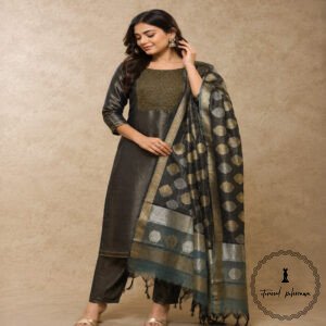 Elegant Tissue Silk Top Featuring Intricate Neck Work
