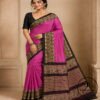 Printed Chanderi Cotton Silk Saree with Blouse