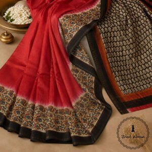 Printed Chanderi Cotton Silk Saree with Blouse
