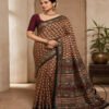 Printed Chanderi Cotton Silk Saree with Blouse