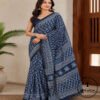 Printed Chanderi Cotton Silk Saree with Blouse