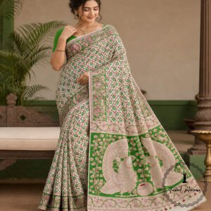 Beautiful Jaipuri Mulmul Cotton Printed Saree
