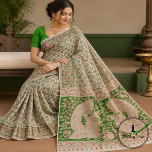 Beautiful Jaipuri Mulmul Cotton Printed Saree