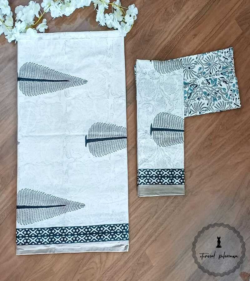 2 Cotton Hand Block Printed Double Bed Bedsheet