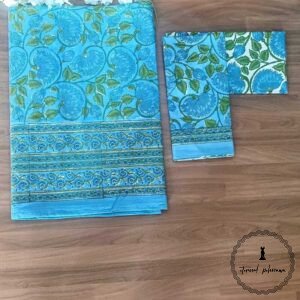 Cotton Hand Block Printed Double Bed Bedsheet