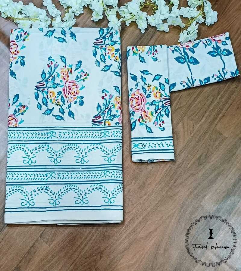 6 copy Cotton Hand Block Printed Double Bed Bedsheet