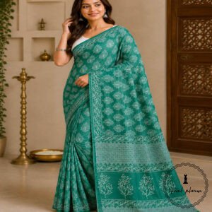 Beautiful Jaipuri Mulmul Cotton Printed Saree