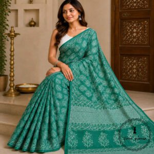 Beautiful Jaipuri Mulmul Cotton Printed Saree