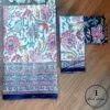 Cotton Hand Block Printed Double Bed Bedsheet