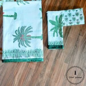 Cotton Hand Block Printed Double Bed Bedsheet