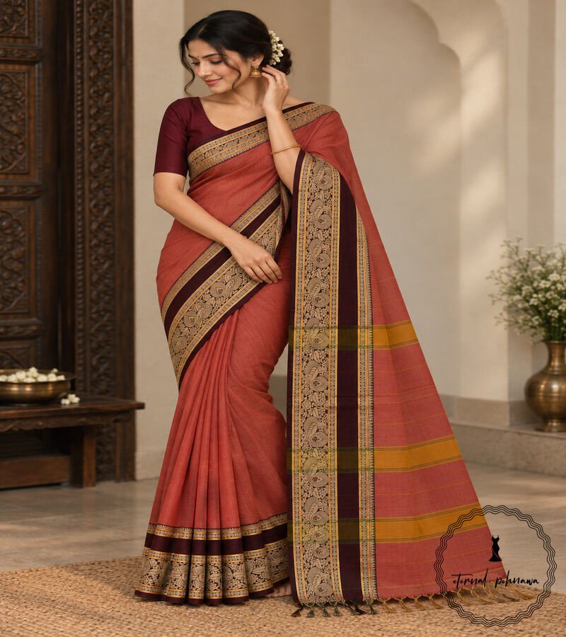 b Beautiful Narayanpet Mercerised Cotton Sarees