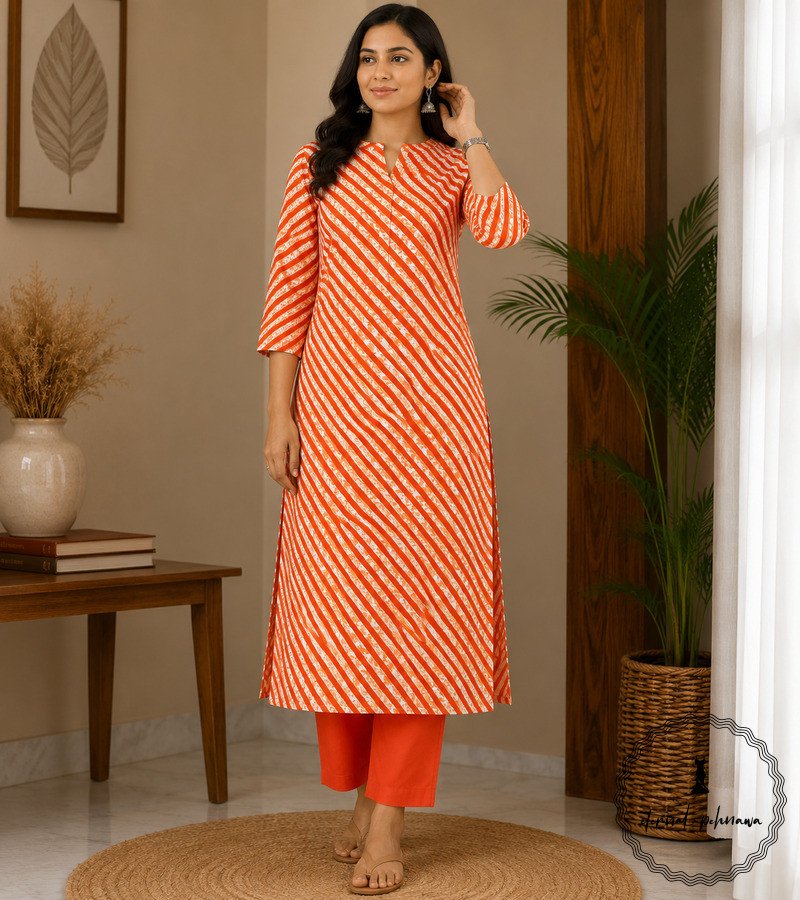 12.2 Elegant Unstitched Cotton Fabric for Kurtas