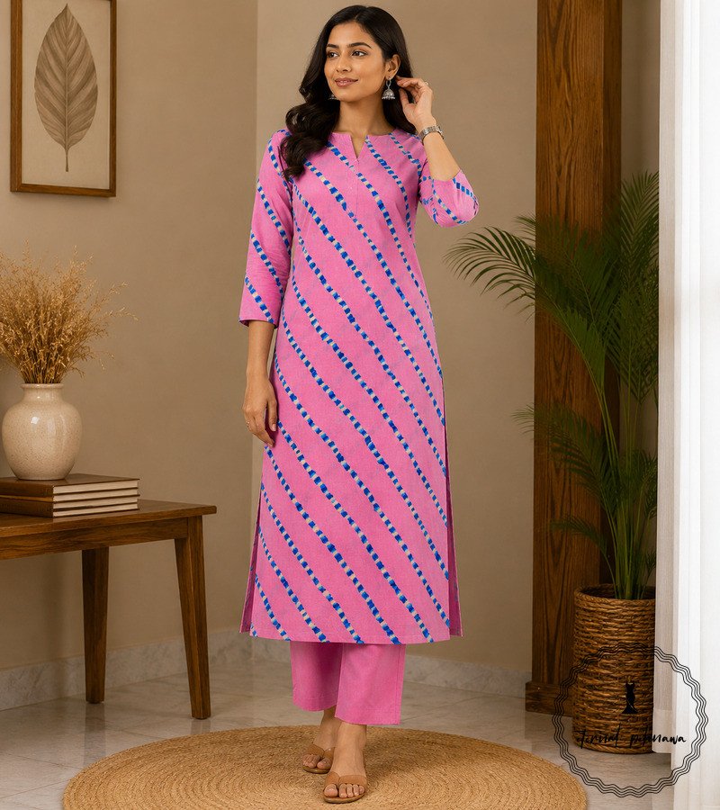 13.2 Elegant Unstitched Cotton Fabric for Kurtas