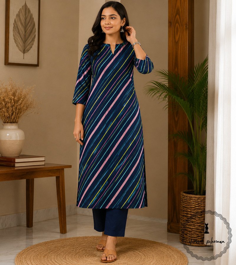 8.2 Elegant Unstitched Cotton Fabric for Kurtas