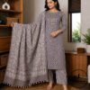 Beautiful Printed Cotton Embroidered Dress Material