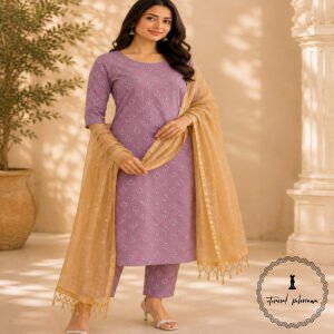 Exclusive Hand Block Printed Cotton Suits With Organza Dupatta