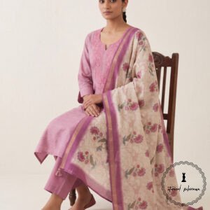 Beautiful Munga Silk Dress Material With Kantha Hand Embroidery