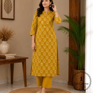 Ajrakh Cotton Fabric For Kurta