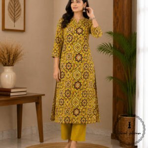 Ajrakh Cotton Fabric For Kurta