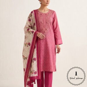 Beautiful Munga Silk Dress Material With Kantha Hand Embroidery