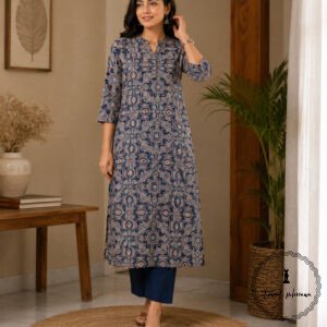 Ajrakh Cotton Fabric For Kurta