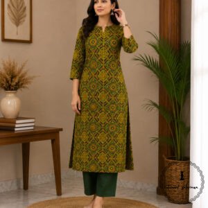 Ajrakh Cotton Fabric For Kurta