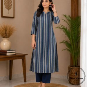 Ajrakh Cotton Fabric For Kurta