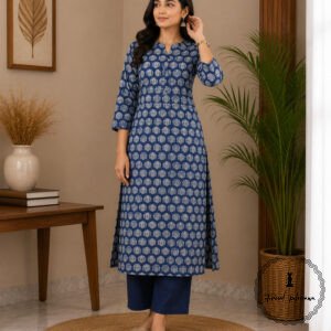 Ajrakh Cotton Fabric For Kurta