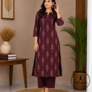 Single Ikkat Handloom Kurta Fabric