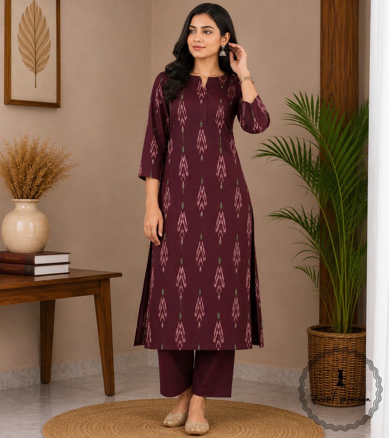26.2 Single Ikkat Handloom Kurta Fabric