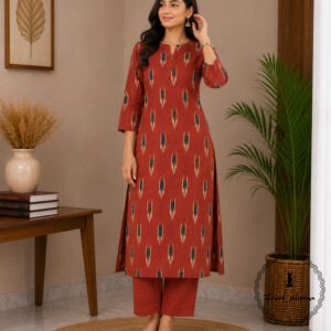 Single Ikkat Handloom Kurta Fabric