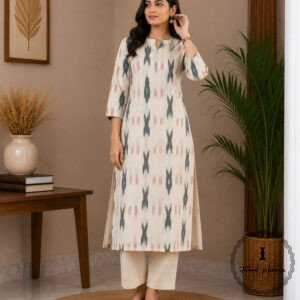 Single Ikkat Handloom Kurta Fabric