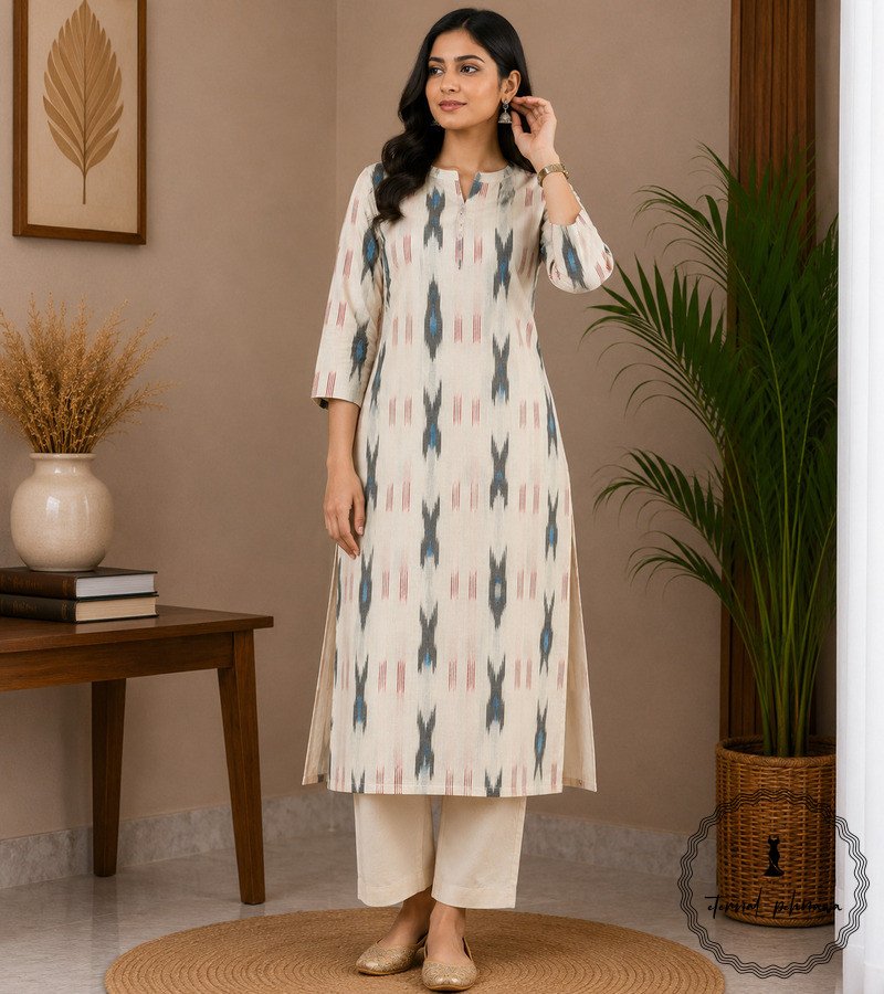 28.2 Single Ikkat Handloom Kurta Fabric