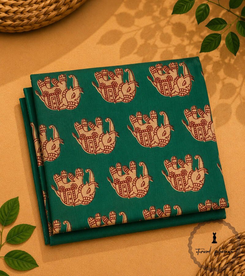29kalamkari Traditional Kalamkari Handloom Kurta Fabric