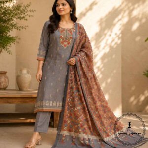 Linen Printed With Intricate Kantha Handwork