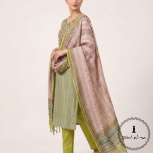 Beautiful Printed Linen with Intricate Kantha Hand Embroidery