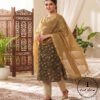 Exclusive Hand Block Printed Cotton Suits With Organza Dupatta