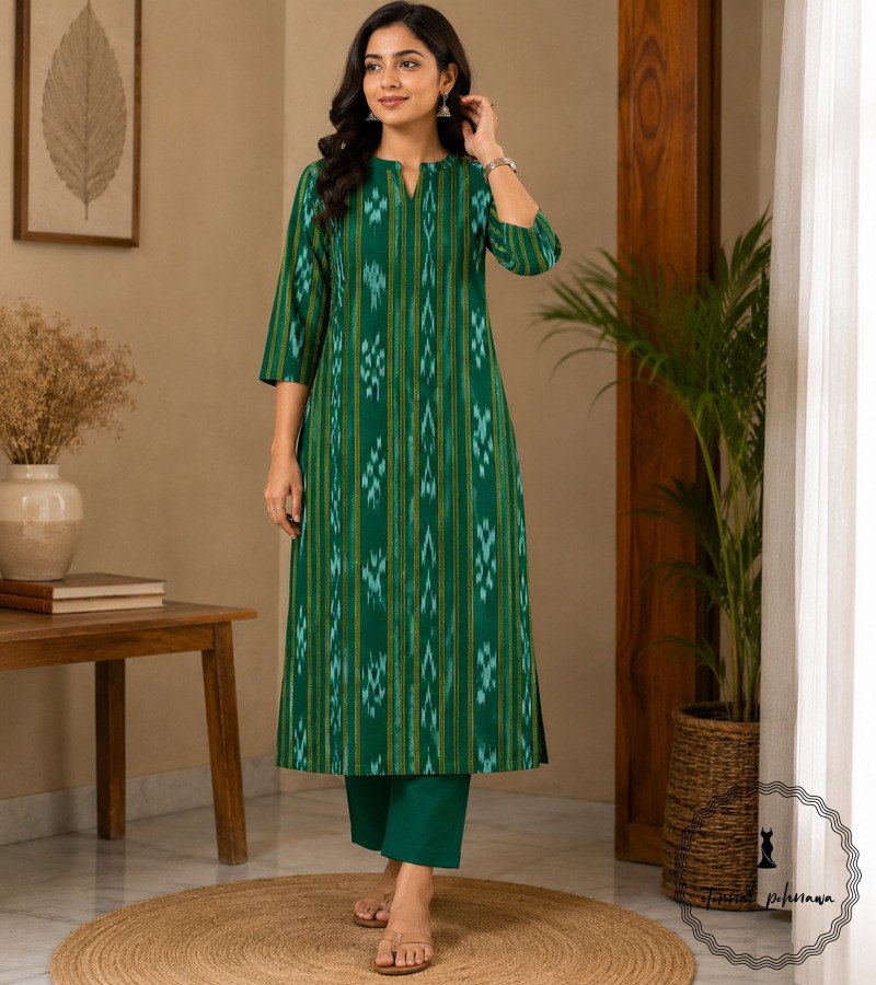 3.2 Elegant Unstitched Sambalpuri Cotton Fabric for Kurtas