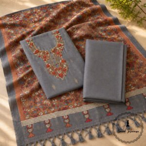 Linen Printed With Intricate Kantha Handwork
