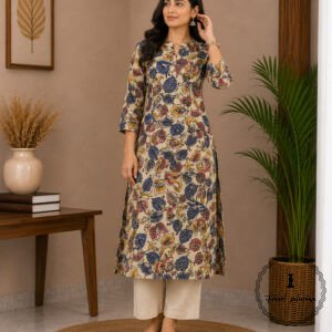 Traditional Kalamkari Handloom Kurta Fabric