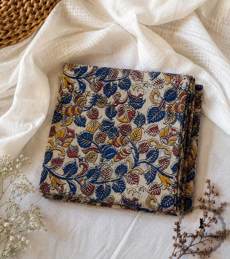30kal Traditional Kalamkari Handloom Kurta Fabric