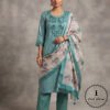 Beautiful Printed Linen with Intricate Kantha Hand Embroidery