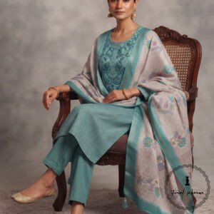 Beautiful Printed Linen with Intricate Kantha Hand Embroidery