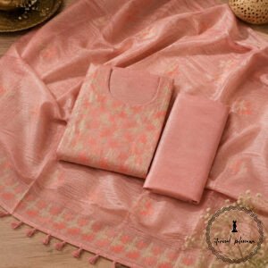 Katan Silk Embroidery Suit from Bhagalpur With Luxurious Feel