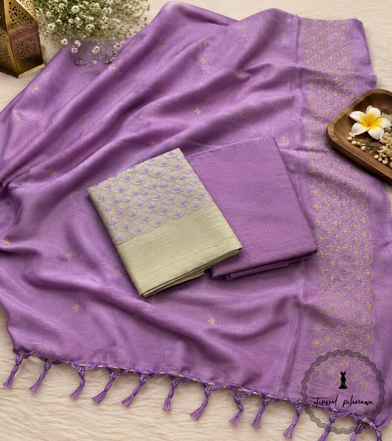 Purple4 Katan SIlk Suit
