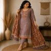Linen printed with intricate Kantha handwork