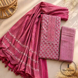 Beautiful Printed Cotton Embroidered Dress Material