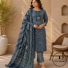 Beautiful Printed Cotton Embroidered Dress Material