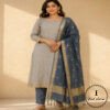 Premium Handloom Maheshwari Cotton Silk Suit Set